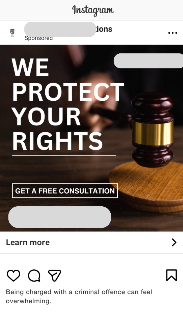 Everetss Law - Nano Website Meta Ads Top Of Page Example